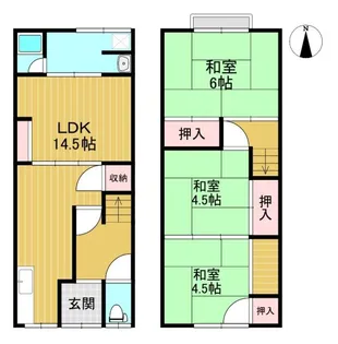 京都府長岡京市開田4【一戸建】の間取り