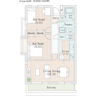LANAI GRACE KUNITACHI【1階】の間取り