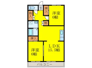 ペルレシャトウ【4階】の間取り