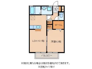 ファミール板谷A棟【2階】の間取り