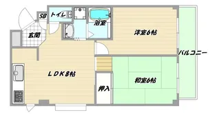 大阪府大阪市淀川区木川西4【マンション】の間取り