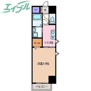 ヴィラナイン【10階】の間取り