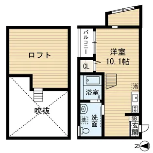 ドリームウッズ大橋【1階】の間取り