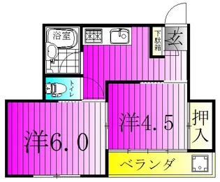 プリュニエ鎌ケ谷【1階】の間取り