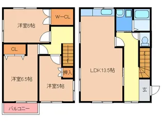 福岡県古賀市今の庄2【一戸建】の間取り