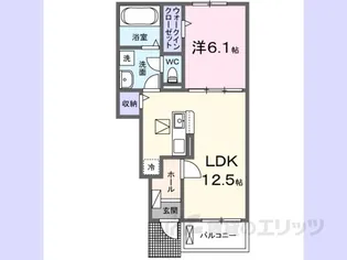 ヒカルサ彦根松原町【1階】の間取り