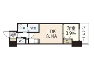 メイクス京橋川【7階】の間取り