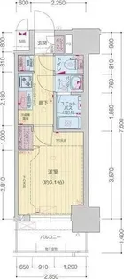 プレサンス太閤通駅前デュプル【5階】の間取り