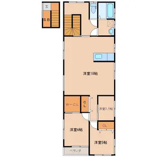 宮崎県宮崎市谷川1【一戸建】の間取り