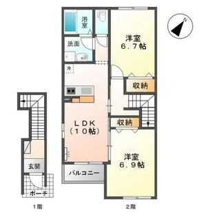 スターテラス【2階】の間取り