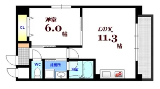 コリエンテ大宮【1階】の間取り