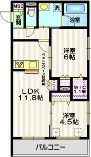 ラ カーザ ドルチェ【2階】の間取り