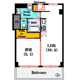 高津ハイツ【8階】の間取り