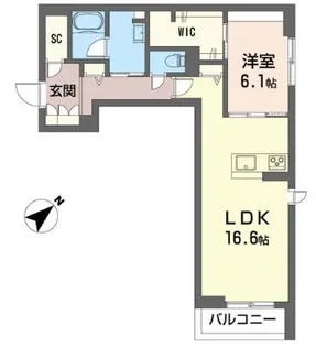 キャピトール【3階】の間取り