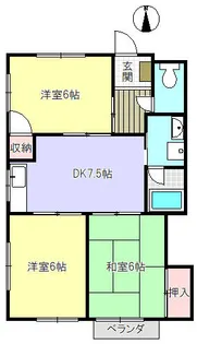 植竹ハイツ【1階】の間取り