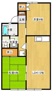 パークハイツB棟【1階】の間取り