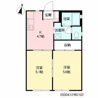 ラ・ヴィYO【1階】の間取り