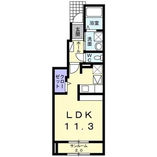 ピースエテルナC【1階】の間取り