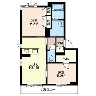 シャーメゾン アルフラットA【3階】の間取り