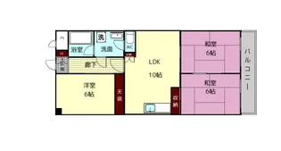 第6サンコウヒルズ【3階】の間取り