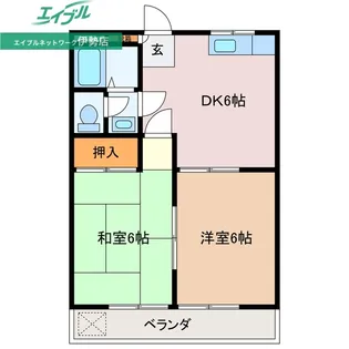 ハイツサンハーモニー【2階】の間取り