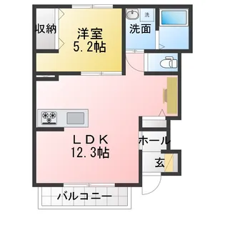 Watt House【1階】の間取り