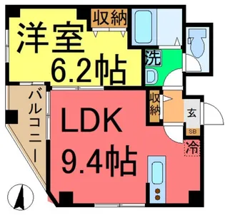 ブロンシュ新小岩【4階】の間取り