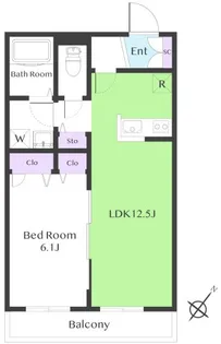 パセボナール用賀【1階】の間取り