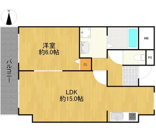レクシア野崎【4階】の間取り