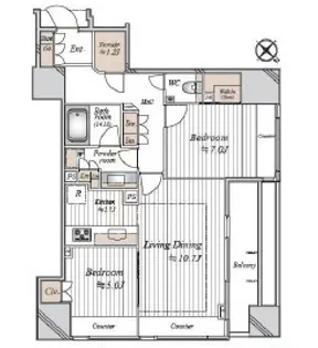 パークタワー渋谷本町【11階】の間取り