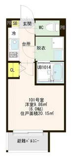 Aarna Mirai(アールナ ミライ)【1階】の間取り