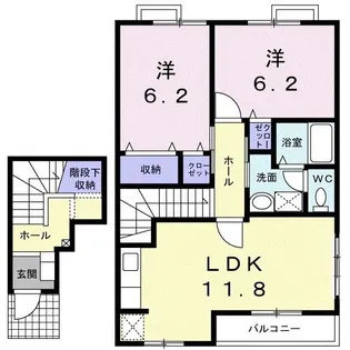 グレンツェント・イル【2階】の間取り