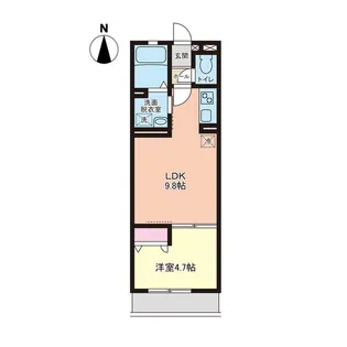エクラ萩野町【1階】の間取り