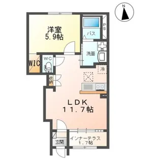 エバーガーデン【1階】の間取り