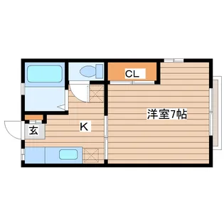 CASAデルフィー【1階】の間取り