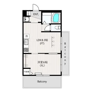 エスパリエ荻島【6階】の間取り