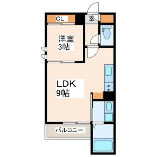 GRANDTIC 九品寺【1階】の間取り
