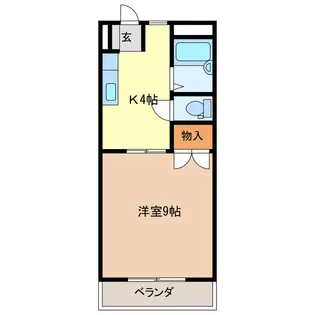 ハイムINパルC【1階】の間取り