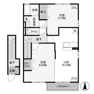 プリムヴェール上並榎B【2階】の間取り