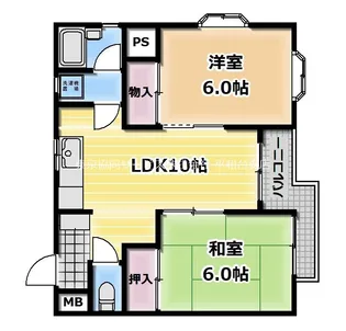 漆原マンション【3階】の間取り