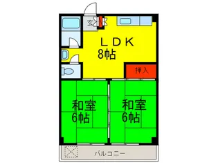 コンフォート青山【2階】の間取り