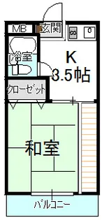 Revive江の宮【2階】の間取り