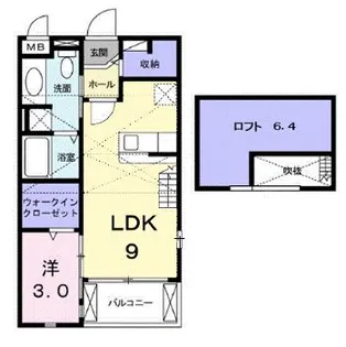 キャトルセゾン【2階】の間取り