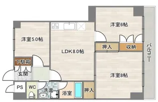 湯里アーバンライフ【5階】の間取り
