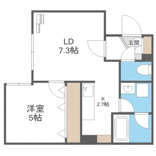 フロントロー栄町【3階】の間取り