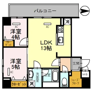 Lavart森ノ宮【4階】の間取り