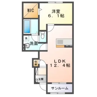 エイトドア【1階】の間取り