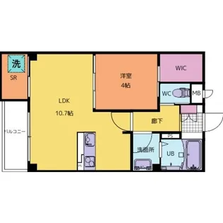 グランルージュ十一屋【2階】の間取り