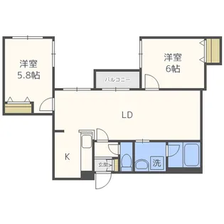 メニーズコート山鼻【3階】の間取り