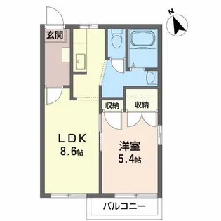 アンビエンス A【1階】の間取り